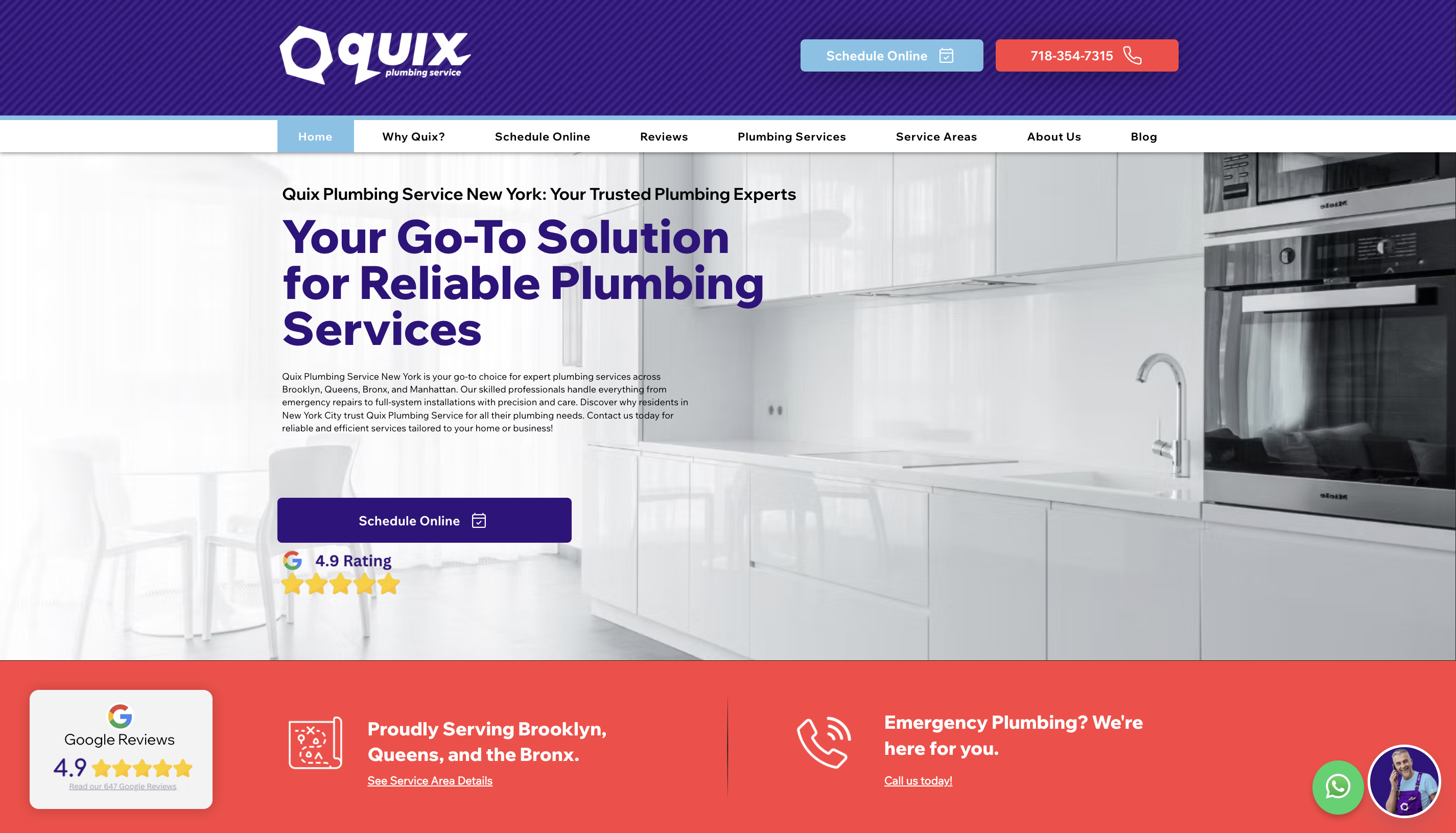 Plumbing website transformation preview